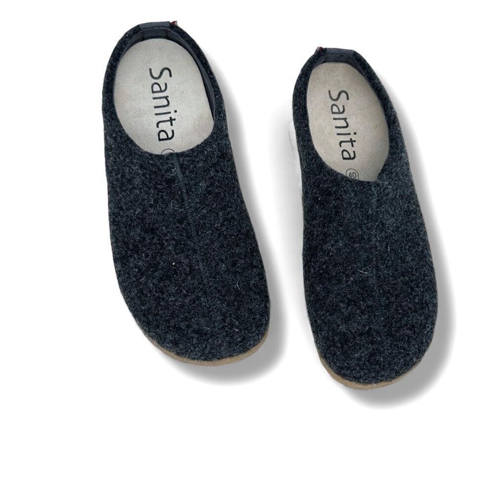 Sanita $149 Lodge Supportive Slide Unisex Wool Felt Slipper EU 40 Indoor Outdoor - Picture 10 of 13